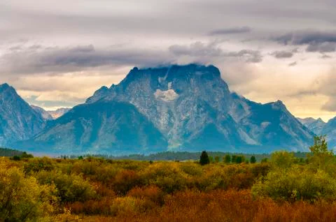 Fall in grant tetons Stock Photos