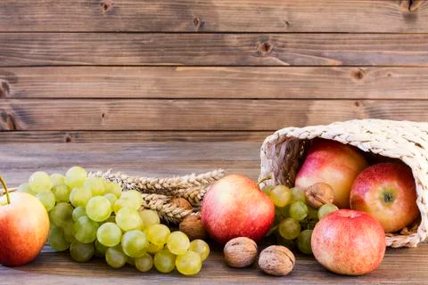 Fall harvest close up colorful frame or banner Stock Photos