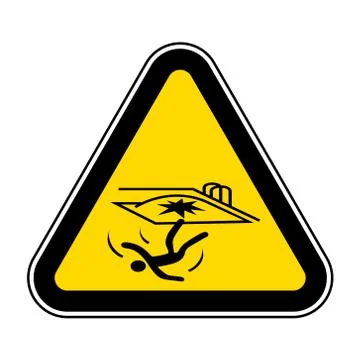 Fall Hazard Symbol Sign Isolate on White Background,Vector Illustration イラスト素材