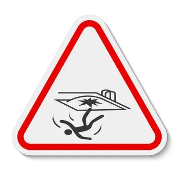 Fall Hazard Symbol Sign Isolate on White Background,Vector Illustration Stock Illustration
