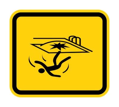 Fall Hazard Symbol Sign Isolate on White Background,Vector Illustration Stock Illustration