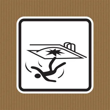 Fall Hazard Symbol Sign Isolate on White Background,Vector Illustration Stock Illustration