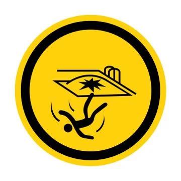 Fall Hazard Symbol Sign, Vector Illustration, Isolate On White Background Lab Illustrazione stock