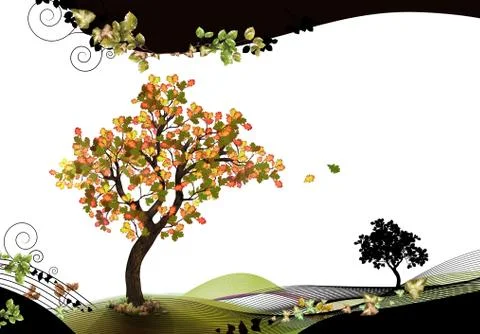 Fall header and footer Illustrazione stock