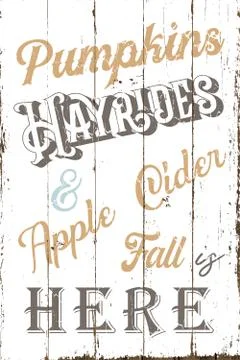 Fall is Here Sign Design Illustrazione stock