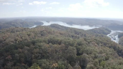 Fall Hill and Lake Stock Footage 165056394