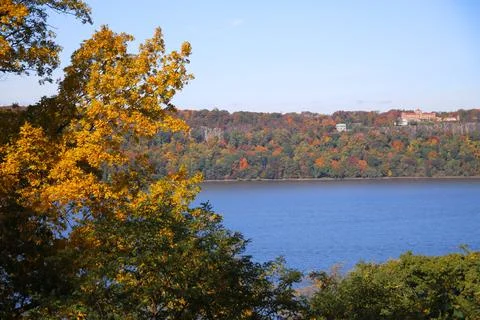 The fall on the Hudson river Stock Photos