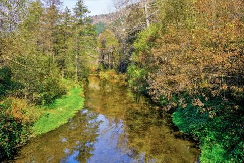 Fall of the  “ Iskar ”  River to the city of Sofia, Bulgaria. Stock Photos