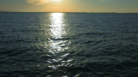 Fall Lake Sunset Stock Footage 590582