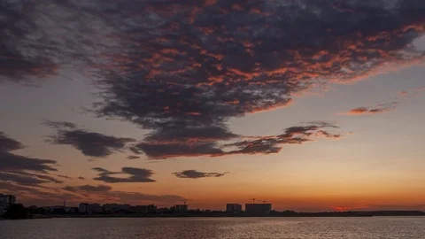 Fall Lake Sunset Timelapse Stock-Footage 117159823