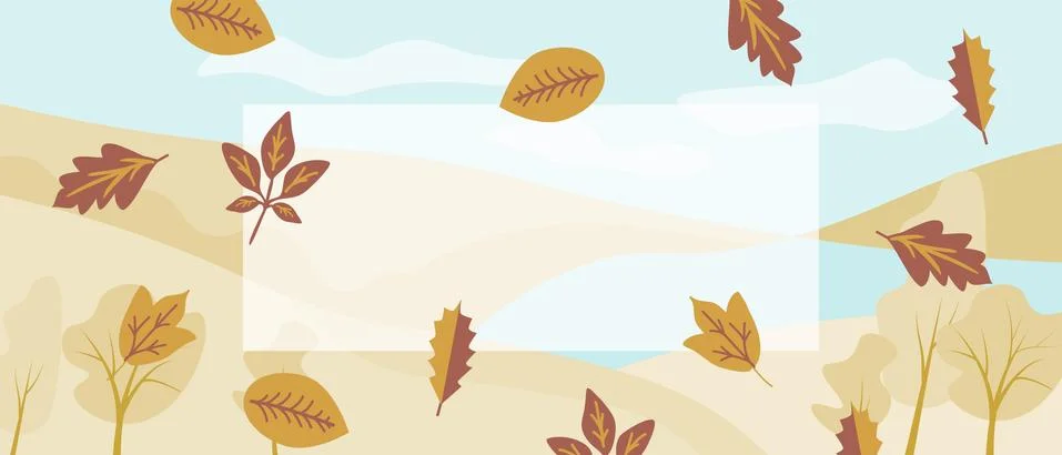Fall landscape background Stock Illustration