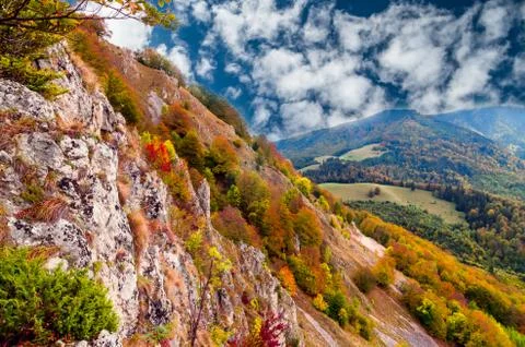 Fall landscape in the mountains Stock Photos