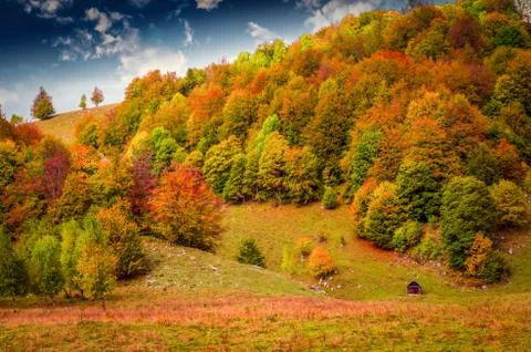 Fall landscape in the mountains Stock Photos