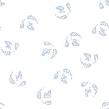 Fall leaf autumn glyph seamless pattern Stock Illustration