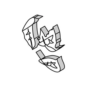 Fall leaf autumn isometric icon vector illustration Stock Illustration
