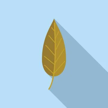 Fall leaf icon flat vector. Autumn tree Stock Illustration