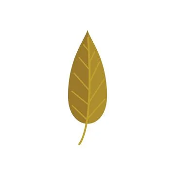 Fall leaf icon flat vector. Autumn tree Illustrazione stock