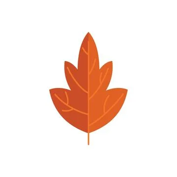 Fall leaf icon flat vector. Tree leaves 스톡 일러스트