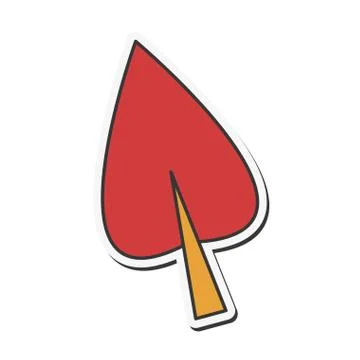 Fall leaf icon Stock Illustration