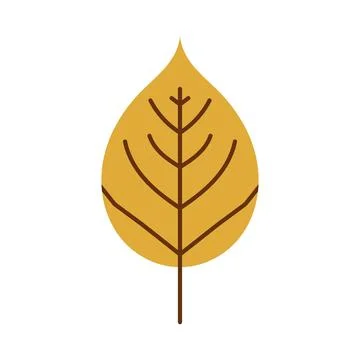 Fall leaf icon logo design template isolated illustration Stock Illustration