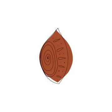 Fall leaf icon vector illustration. Hand drawn colorful design. Isolated graphic 스톡 일러스트