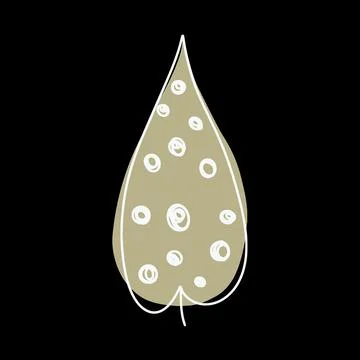 Fall leaf icon vector illustration. Hand drawn colorful design. Isolated graphic Stock Illustration