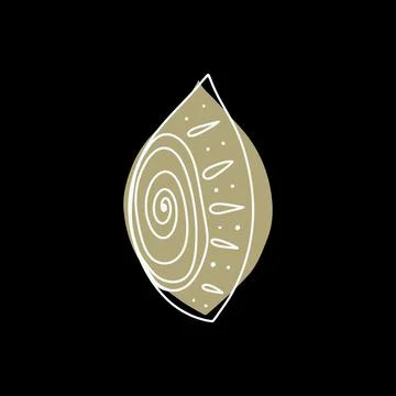 Fall leaf icon vector illustration. Hand drawn colorful design. Isolated graphic Stock Illustration