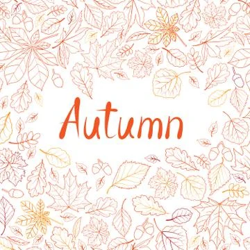 Fall leaf nature pattern. Autumn leaves background. Stock Illustration