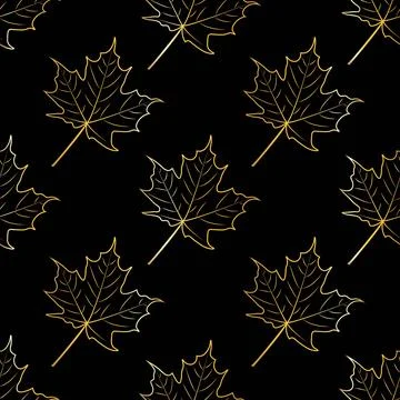 Fall leaf seamless pattern. Autumn foliage. Background for your design wall.. Stock Illustration