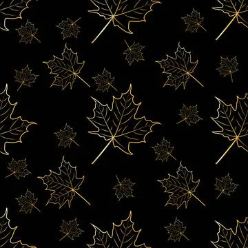 Fall leaf seamless pattern. Autumn foliage. Background for your design wall.. Stock Illustration