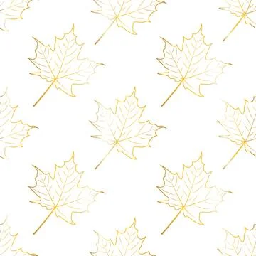 Fall leaf seamless pattern. Autumn foliage. Background for your design wall.. イラスト素材