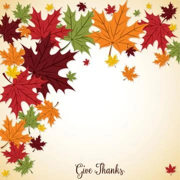 Fall Leaf Thanksgiving card in vector format. イラスト素材