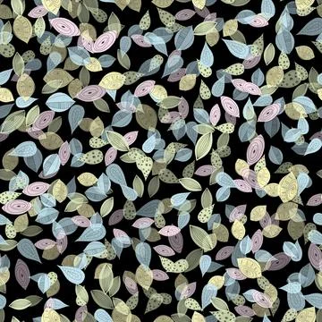 Fall leaf vector illustration. Seamless pattern. Hand drawn colorful design Illustrazione stock