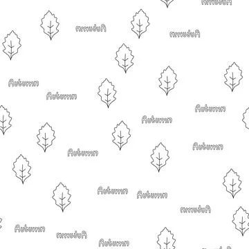 Fall leaf vector illustration. Seamless pattern. Hand drawn colorful design イラスト素材
