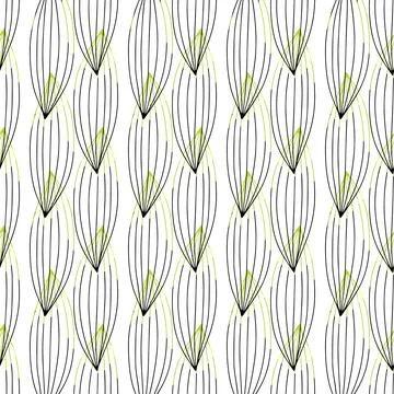 Fall leaf vector illustration. Seamless pattern. Hand drawn colorful design Stock Illustration