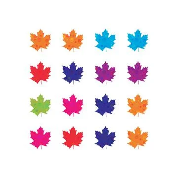Fall leaf vector illustration. Seamless pattern. Hand drawn colorful design Illustrazione stock