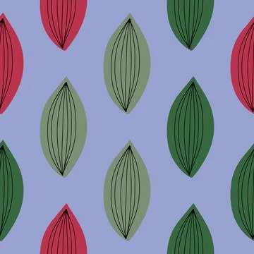 Fall leaf vector illustration. Seamless pattern. Hand drawn colorful design Illustrazione stock