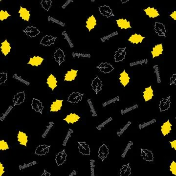 Fall leaf vector illustration. Seamless pattern. Hand drawn colorful design Illustrazione stock