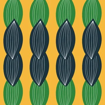 Fall leaf vector illustration. Seamless pattern. Hand drawn colorful design Stock Illustration