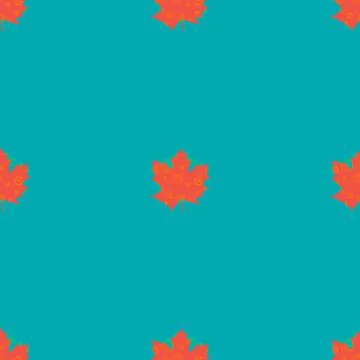 Fall leaf vector illustration. Seamless pattern. Hand drawn colorful design Stock Illustration