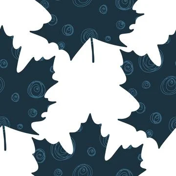 Fall leaf vector illustration. Seamless pattern. Hand drawn colorful design Stock Illustration