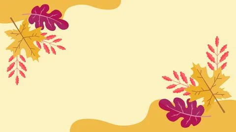 Fall leaves and abstract liquid frame Stock Illustration