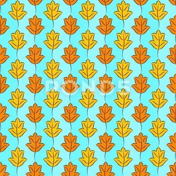 Fall Leaves Background Stock Illustration