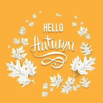 Fall leaves card Stock Illustration