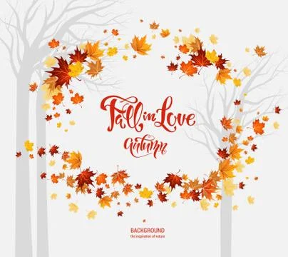 Fall leaves frame Stock Illustration