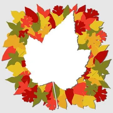 Fall leaves illustration Stock Illustration