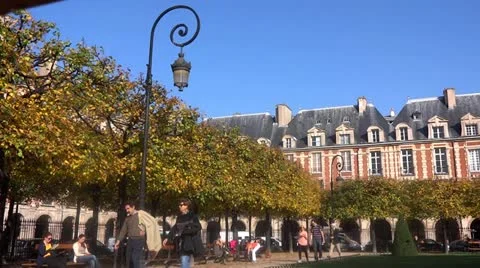 Fall leaves in Paris Stock Footage 12660242