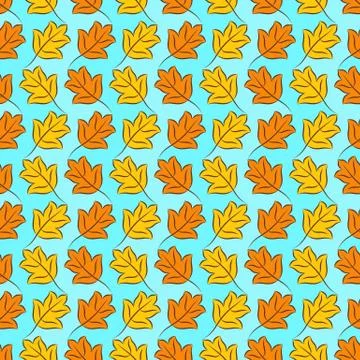 Fall Leaves Pattern Illustrazione stock
