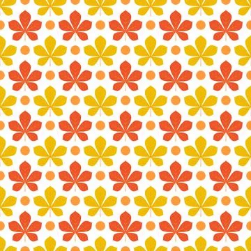 Fall leaves seamless pattern. Autumn vector background for fabric, clothes, s 스톡 일러스트