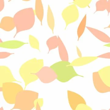 Fall Leaves Seamless Vector Pattern - Repeating ornament for textile, wraping Stock Illustration